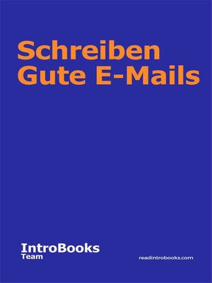 cover image of Schreiben Gute E-Mails